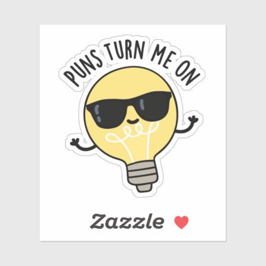 Puns zet me op Funny Light Bulb Sticker (Vel)