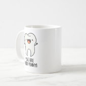 Puns zijn een grappige tand grappige tandheelkundi koffiemok (Voorkant links)