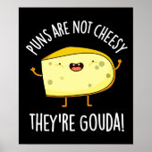 Puns zijn niet kaap, de Gouda Pun Dark BG Poster (Voorkant)