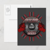 PUNSIG DE BASS DnB Dub Dubstep hardstyle DJ Briefkaart (Voorkant / Achterkant)
