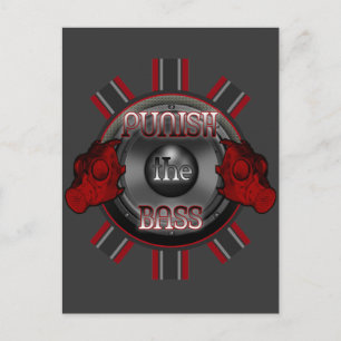 PUNSIG DE BASS DnB Dub Dubstep hardstyle DJ Briefkaart