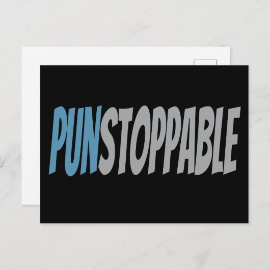 punstoppable love punts briefkaart (Voorkant / Achterkant)