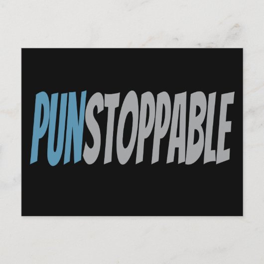 punstoppable love punts briefkaart (Voorkant)