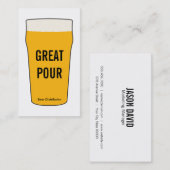 Punt 2 van bier | (variatie) visitekaartje (Voorkant / Achterkant)