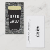 Punt 3 van bier | Rustic (variatie) Visitekaartje (Voorkant / Achterkant)