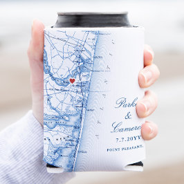 Punt Aangename NJ bruiloft gunst Navy Blue Drink Blikjeskoeler