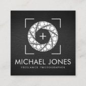 Punt Art Camera Shutter Photoshop Square Business Vierkante Visitekaartje (Voorkant)
