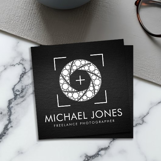 Punt Art Camera Shutter Photoshop Square Business Vierkante Visitekaartje