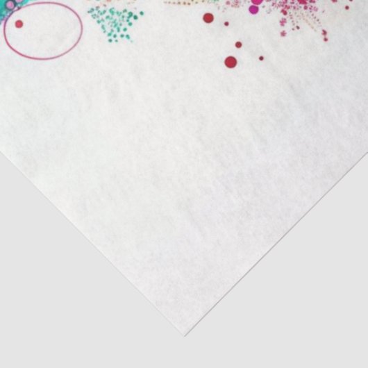 Punt geschilderd regenboog kleuren draak decoupage tissuepapier (Detail)