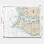 Punt Judith Harbour nautische kaart 13219 Fleece Deken (Voorkant (Horizontaal))