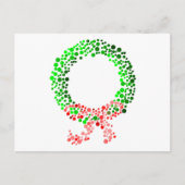 Punt Kerstkrans met boog Feestdagenkaart (Voorkant)