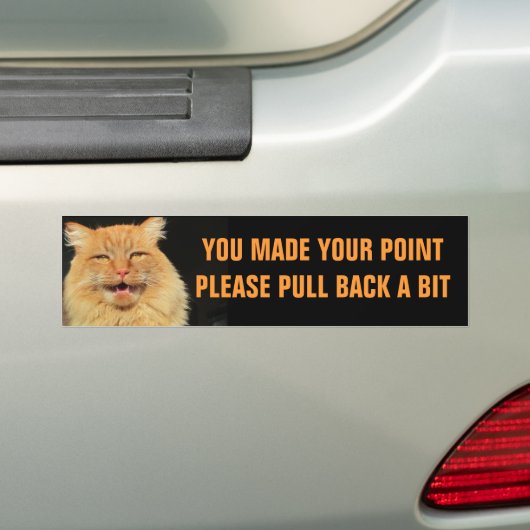 Punt Made. Pull Back Talking Cat Meme Bumpersticker (Op auto)