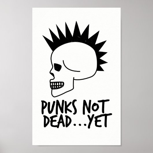 Punt niet dood...maar Skull White Poster (Voorkant)