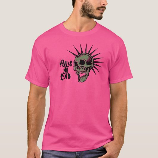 Punt niet dood T-shirt roze (Voorkant)