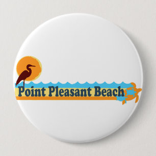 Punt Pleasant Beach. Ronde Button 4,0 Cm