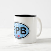 Punt Pleasant Beach. Tweekleurige Koffiemok (Voorkant rechts)