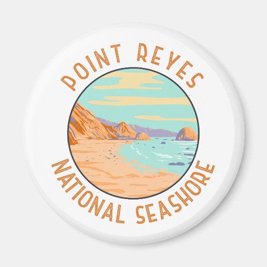Punt Reyes National Seashore Distress Circle Magneet (Voorkant)