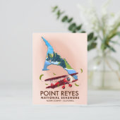 punt reyes nationale seashore - reisposter . briefkaart (Staand voorkant)