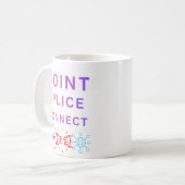 Punt, splitsen, verbinden koffiemok (Voorkant links)