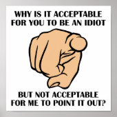 Punt uit Idiots Funny Poster (Voorkant)