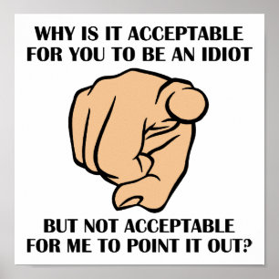 Punt uit Idiots Funny Poster