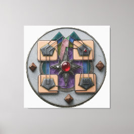 Punt van Samenkomst 3D: Mystiek Geometrisch Artefa Canvas Afdruk