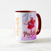 Punt van Uitzicht | Aangepaste Ballet Dancer Naam Mok (Voorkant rechts)