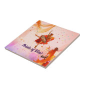 Punt van Uitzicht | Levendige Ballerina Art Tegeltje (Zijkant)