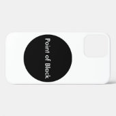 Punt van Zwart Case-Mate iPhone Case (Achterkant (horizontaal))