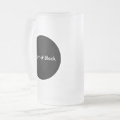 Punt van Zwart Matglas Bierpul (Voorkant links)