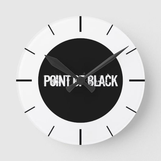 "Punt van Zwart" Ronde Klok (Voorkant)