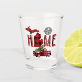 Punt voor mij thuis | Michigan Red Truck Shot Glas (Voorkant)