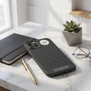 Punt-voor-punt minimalistisch zwart-wit bedrijfslo Case-Mate iPhone case