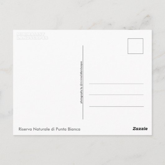 Punta Bianca, Sicilië (Italië) Briefkaart (Achterkant)