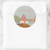 Punta Caliza Holbox, casa de vacaciones, viajar Ronde Sticker (Tas)