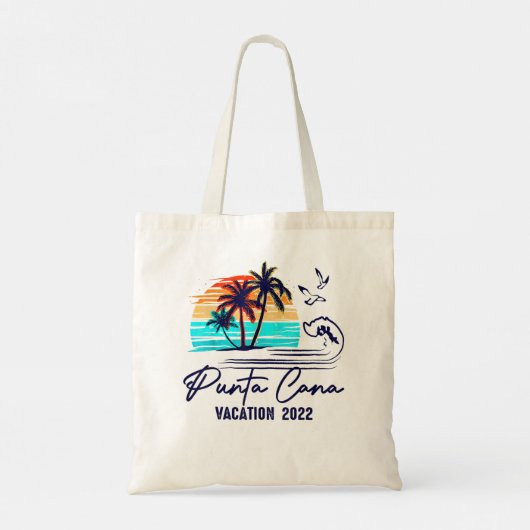 Punta Cana 2022 Dominican Republic Friends, Tote Bag (Achterkant)