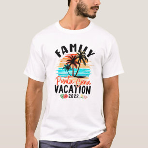 Punta Cana 2022 Tropische ontwerpvaccinatie famili T-shirt