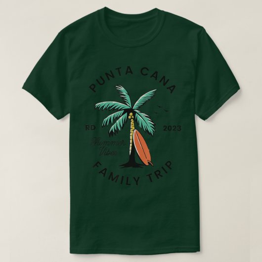 Punta Cana 2023 Familie Dominicaanse Republiek Vac T-shirt (Design voorkant)