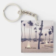 Punta Cana Acrylische Sleutelhanger (dubbelzijdig)