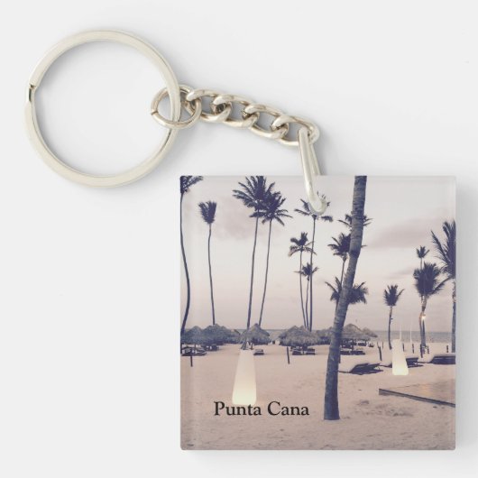 Punta Cana Acrylische Sleutelhanger (dubbelzijdig) (Voorkant)