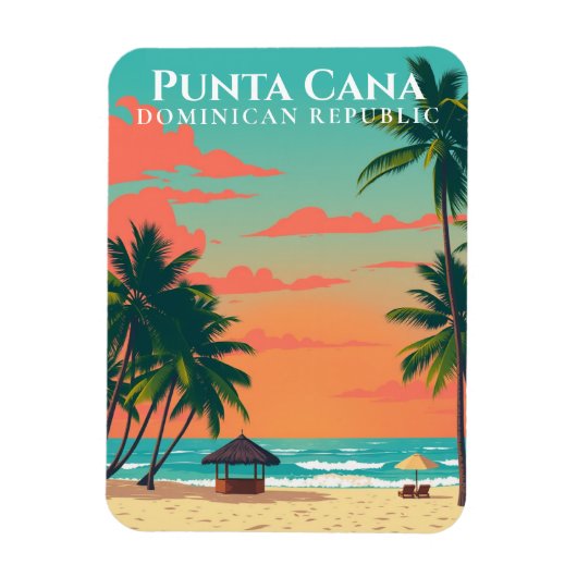 Punta Cana Beach Art Souvenir Dominicaanse Republi Magneet (Verticaal)