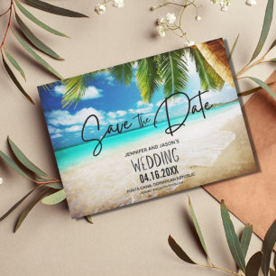 Punta Cana Beach Destination Wedding Foto Save The Date