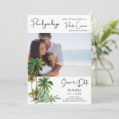 Punta Cana Beach Destination Wedding Save the Date (Staand voorkant)