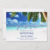 Punta Cana Beach Destination Wedding Save The Date (Voorkant)