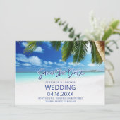 Punta Cana Beach Destination Wedding Save The Date (Staand voorkant)