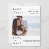 Punta Cana Beach Destination Wedding Save the Date (Voorkant)
