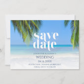 Punta Cana Beach Destination Wedding Save The Date (Voorkant)