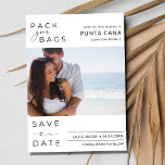 Punta Cana Beach Destination Wedding Save the Date<br><div class="desc">Onze Punta Cana Destination Beach Wedding Save the Date Kaart met Foto zal niet alleen uw speciale dag aankondigen, maar ook uw gasten vervoeren naar de adembenemende bestemming waar uw liefdesverhaal zich zal ontvouwen. Zet het podium voor een gedenkwaardig feest waar ze blij mee zullen zijn. Bestel vandaag nog jouw...</div>