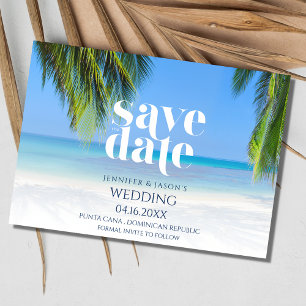 Punta Cana Beach Destination Wedding Save The Date