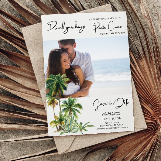 Punta Cana Beach Destination Wedding Save the Date